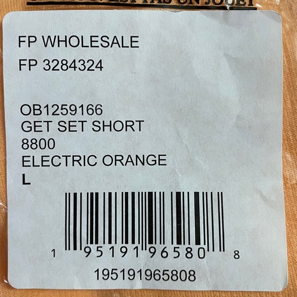 Free People Get Set Short Electric Orange French Terry Cotton Pockets Large L - Picture 7 of 9